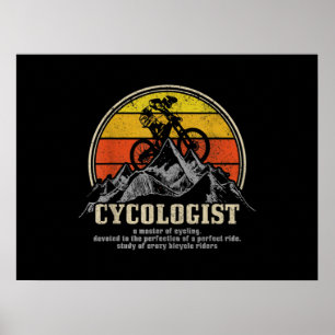 Poster Définition du cyclologue Funny Mountain VTT MTB