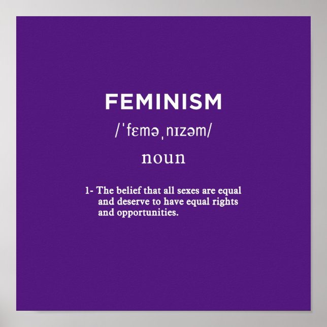 Poster définition du féminisme carré (Devant)