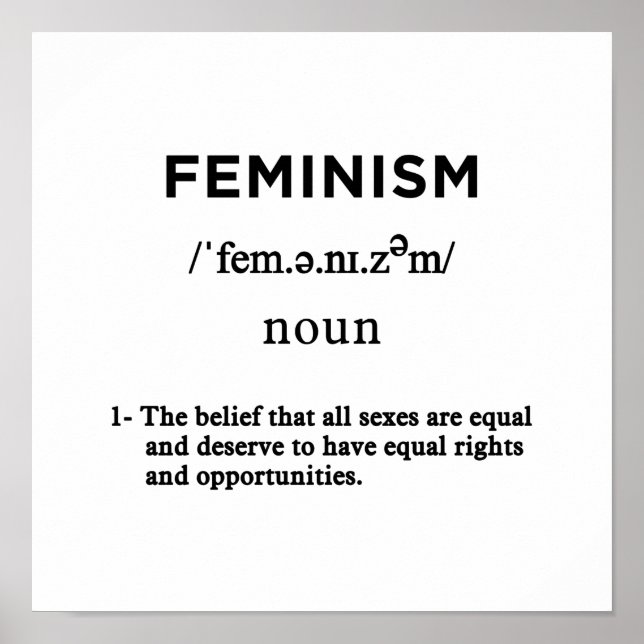 Poster définition du féminisme carré (Devant)