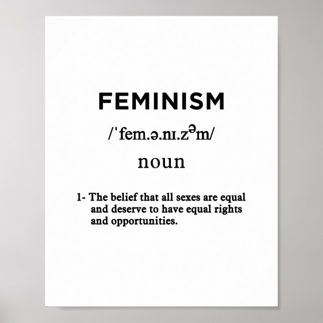 Poster définition du féminisme horizontale (Devant)