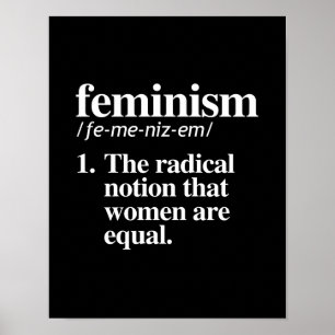 Poster Définition du féminisme - la notion radicale qui