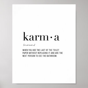 Poster Définition du karma