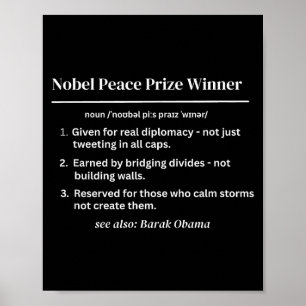 Poster Définition du lauréat du prix Nobel de la paix Oba