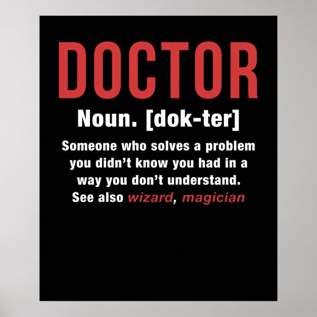 Poster Définition du médecin (Devant)