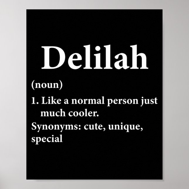 Poster Définition du nom Delilah  (Devant)