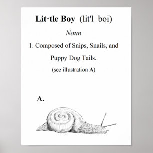 Poster Définition d'un petit garçon