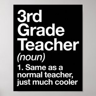 Poster Définition d'un professeur de 3e année Funny Ck re