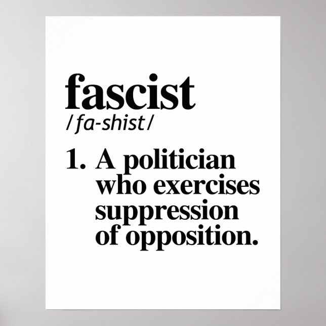 Poster Définition fasciste (Devant)