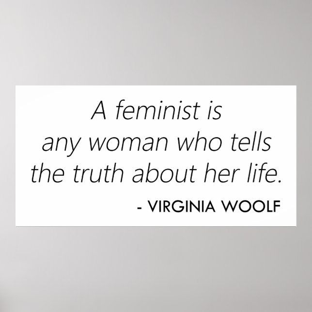 Poster Définition féministe par Virginia Woolf (Devant)