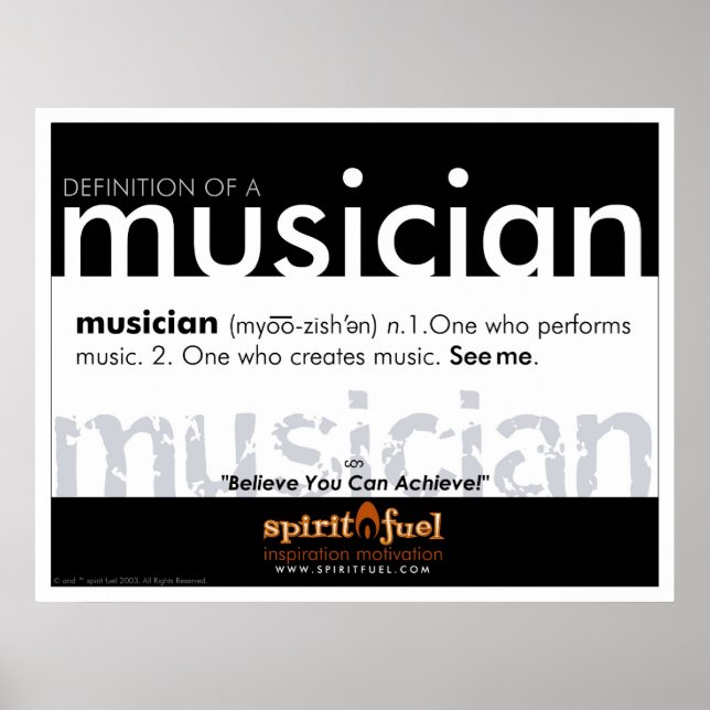 Poster Definition - Musician (Front)