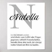 Poster Définition Nutella
