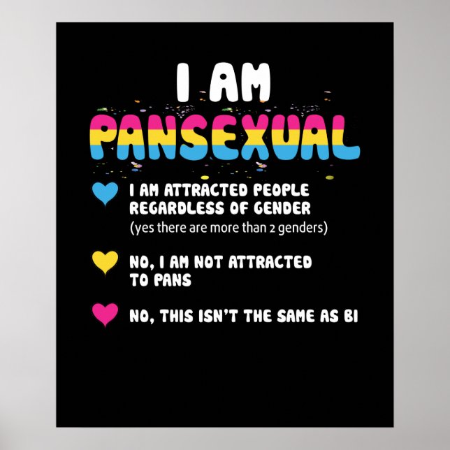 Poster Définition pansexuelle - Funny Gay Pride LGBT (Devant)