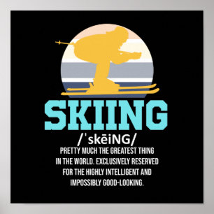 Poster Définition Ski Ski Ski Ski Snowboard Hiver