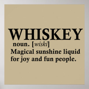 Poster définition whisky whisky amusant citations