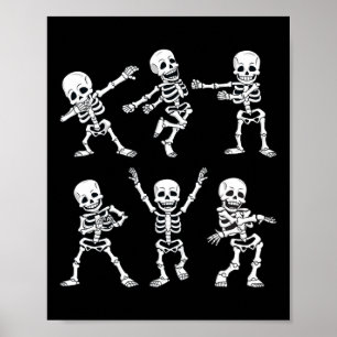 Poster Défis de danse de squelettes dansants Garçons Fill