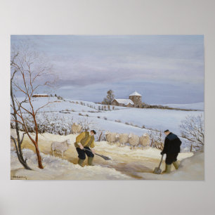 Poster Défricher la neige
