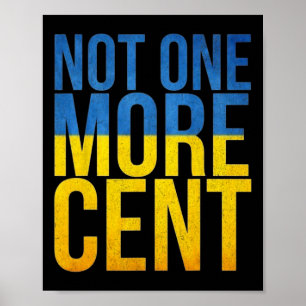 Poster Défund Ukraine Pas un centime de plus Drapeau de l