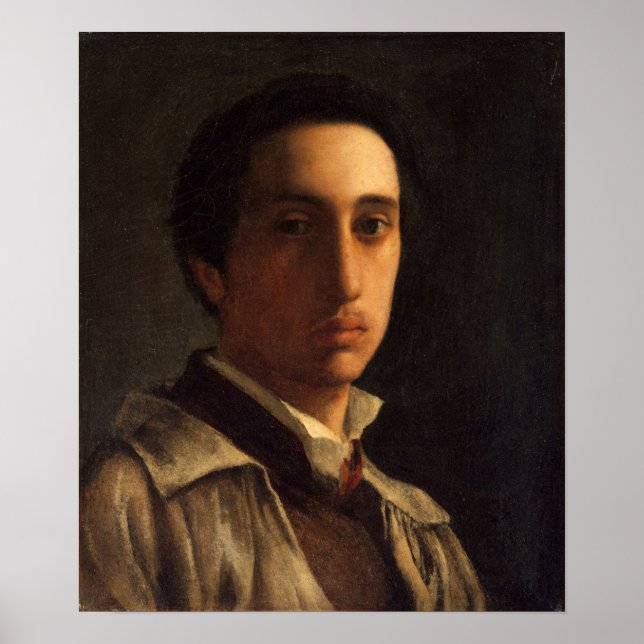 Poster Degas - Autoportrait 1856 (Devant)