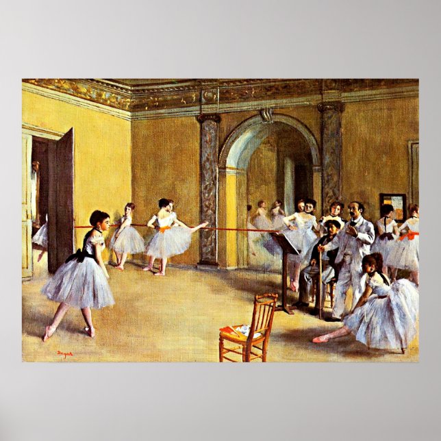 Poster Degas - Classe de danse (Devant)