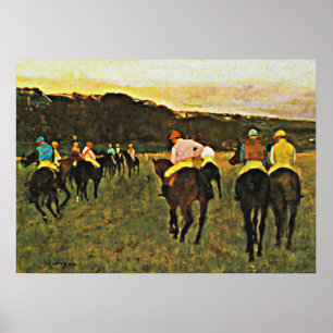 Poster Degas - Course à Longchamp