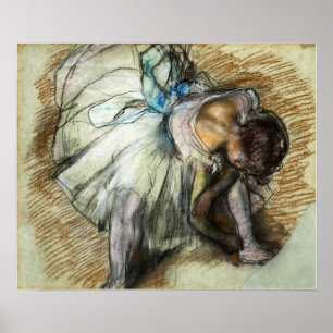 Poster Degas - Danseuse ajustant son soulier