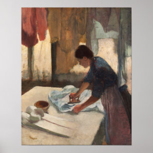 Poster Degas - Femme en repassage