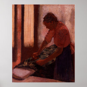 Poster Degas - Femme repassant