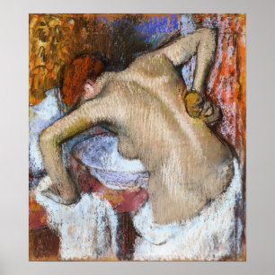 Poster Degas - Femme se frottant le dos