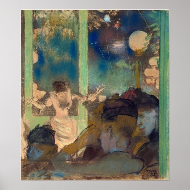 Poster Degas - Mademoiselle Becat, Cafe Des Ambassadeurs (Devant)