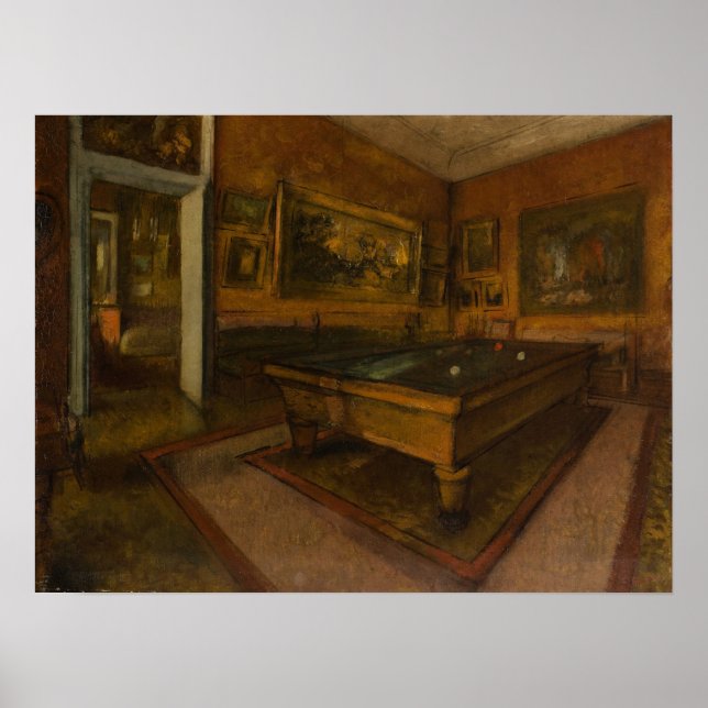 Poster Degas - Salle De Billard À Menil-Hubert (Devant)