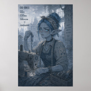 Poster Dégoût / Couturière / Usine de couture