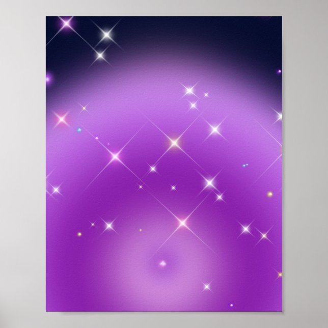Poster Dégradé apaisant Aura Violet (Devant)