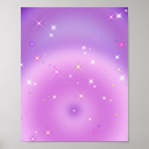 Poster Dégradé apaisant Aura Violet doux
