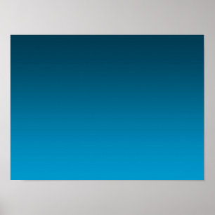 Poster Dégradé Bleu - clair à profond   Fond d'ambiance  