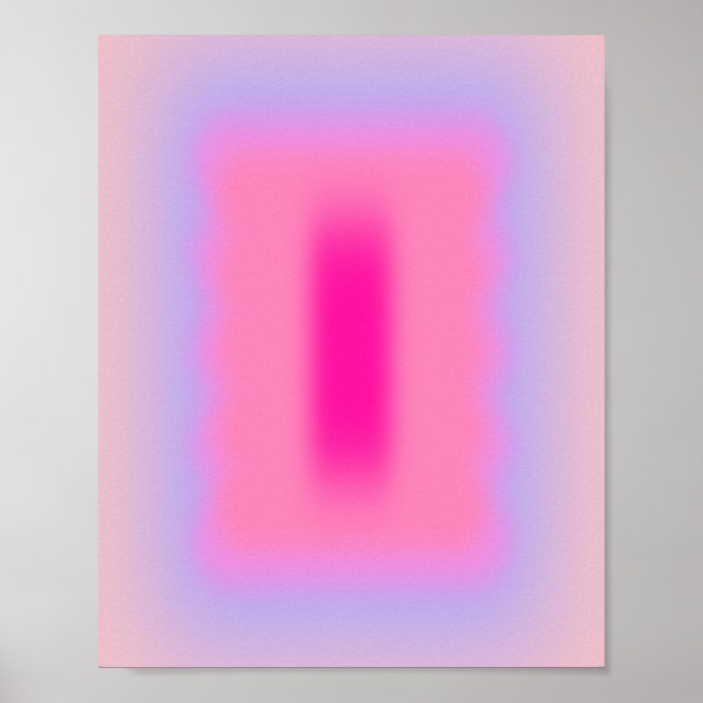 Poster Dégradé d'abstraction rose (Devant)