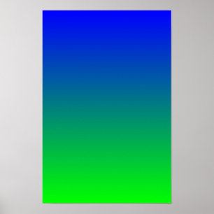 Poster Dégradé de citron bleu