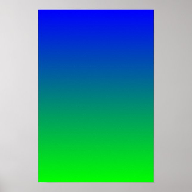 Poster Dégradé de citron bleu (Devant)