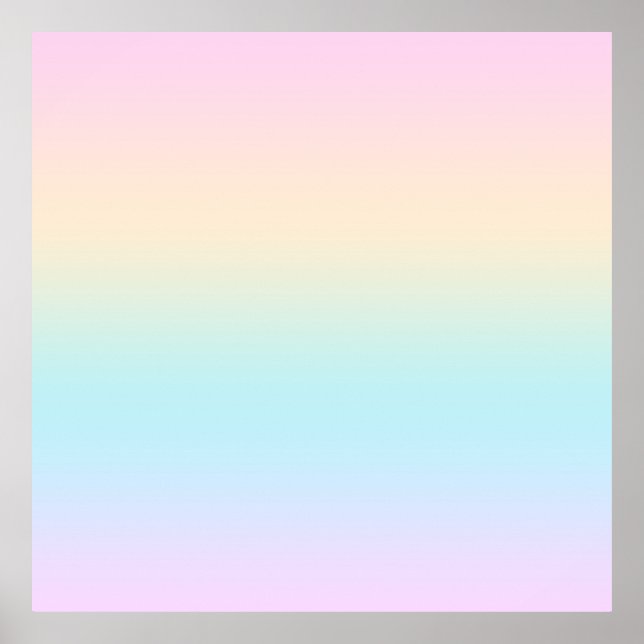 Poster dégradé de couleur pastel (Devant)