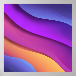 Poster Dégradé d'onde vibrant