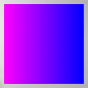 Poster Dégradé Magenta à Bleu