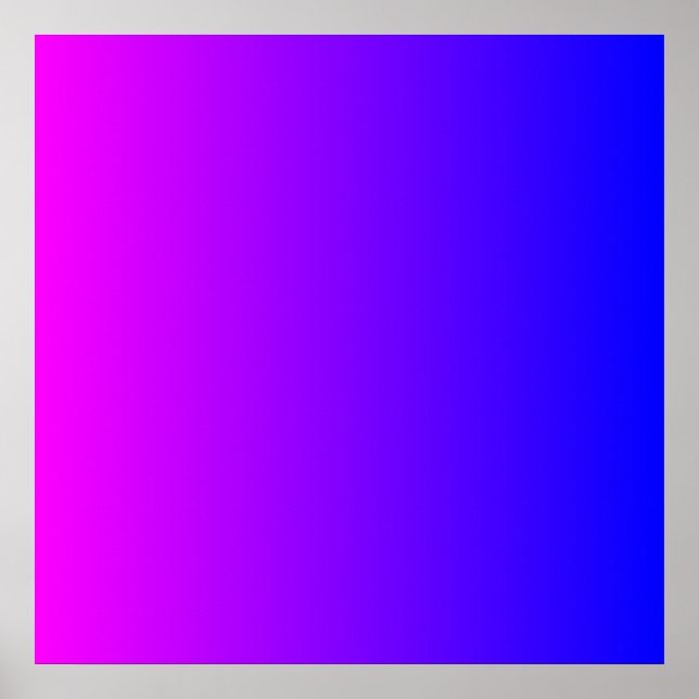 Poster Dégradé Magenta à bleu (Devant)