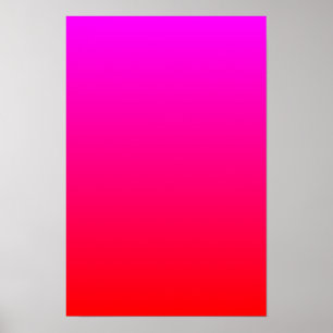 Poster Dégradé Magenta à Rouge