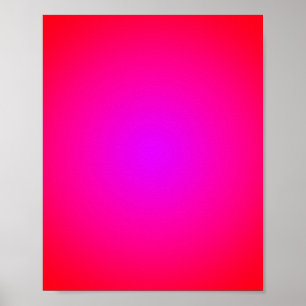 Poster Dégradé radial magenta rouge 8x10