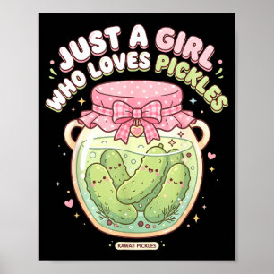 Poster Déguisement de cornichon drôle pour une fille qui
