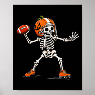 Poster Déguisement de football squelette Halloween garçon