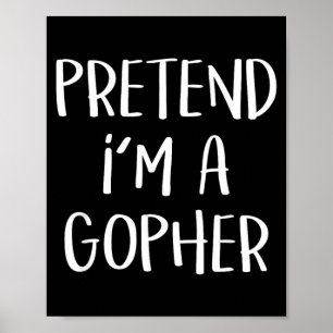 Poster Déguisement de Gopher drôle pour soirée d'Hallowee