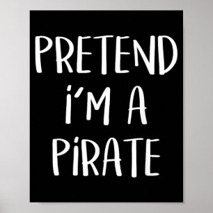 Poster Déguisement de pirate de fête prétendu drôle d'Hal