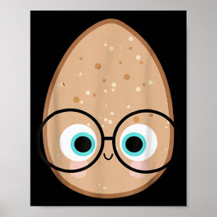 Poster Déguisement de professeur d'œuf mignon drôle de no