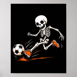 Poster Déguisement d'Halloween foot squelette 