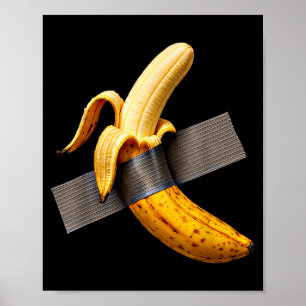 Poster Déguisement Halloween Banane Épluchée Drôle Ruban